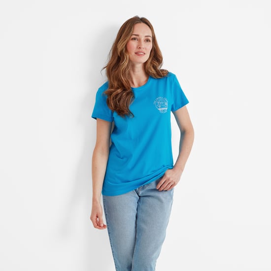 Ireland Womens T-Shirt Azure Blue