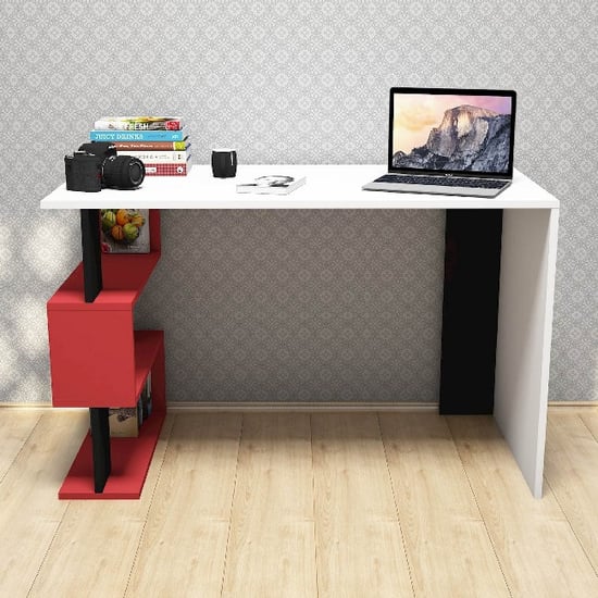 HOMEMANIA Snap Desk, in White, Red, Black
