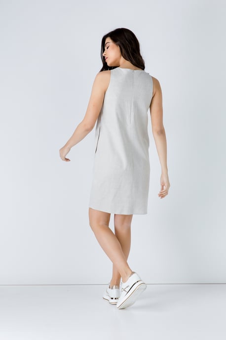 Linen Sleeveless Sack Dress