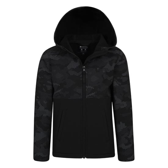 Mountain Warehouse Childrens/Kids Exodus Camo Soft Shell Jacket (Black)