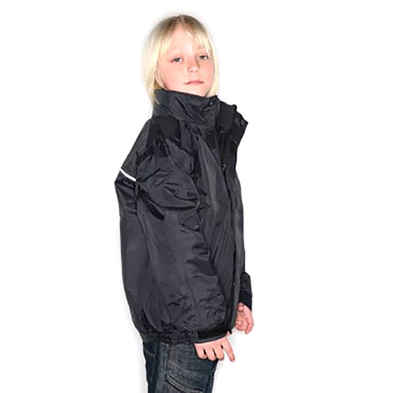 Regatta Kids/Childrens Waterproof Windproof Dover Jacket (Black/Ash)