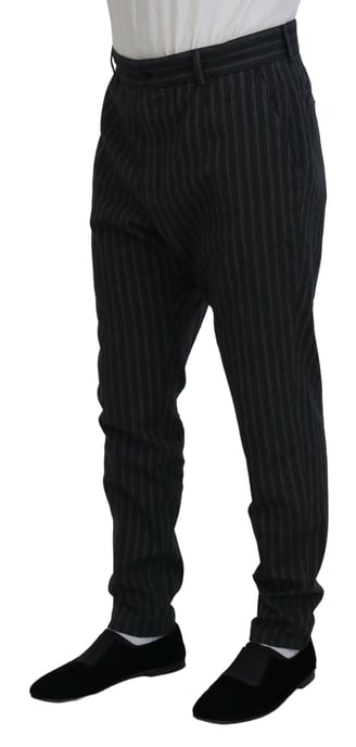 Mörkgrårandiga dressade byxor - Image 2