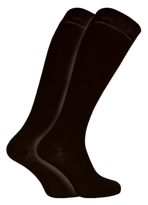 Sock Snob - 2-pack andningsaktiva mönstrade knästrumpor i bambu för damer - Image 1