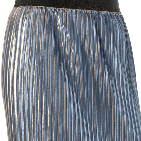Straight cut skirt with shiny and horizontal effect KWKG01 woman - Image 2