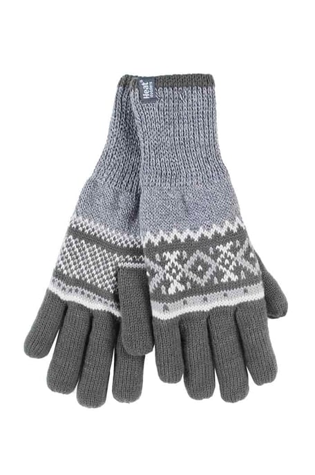 Heat Holders - Nordic Fleece gevoerde herenhandschoenen - Gray (Karlstad) - Image 1