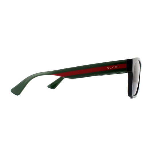 Gucci Rectangle Mens Black Green Red Grey Sunglasses