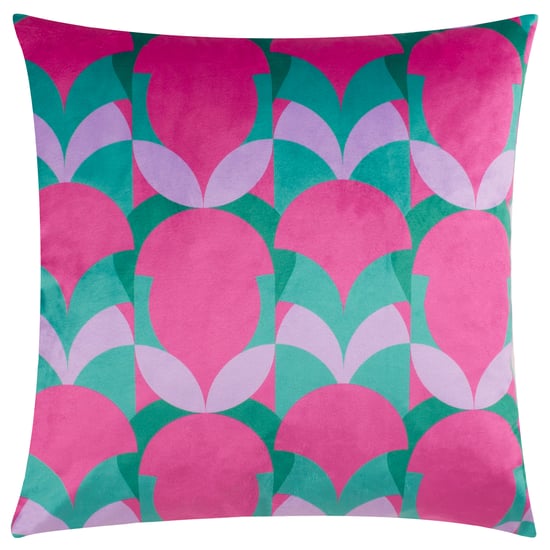 Heya Home Raeya Art Deco Velvet Feather Filled Cushion - Image 1