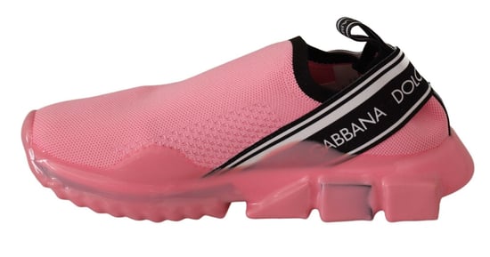 Dolce & Gabbana Damers Rosa Slip-On Casual Låg Top Sorrento Sneakers Skor - Image 2