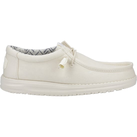 HEYDUDE Wally Canvas 100% Katoenen Heren Bootschoenen In Steenwit - Image 5