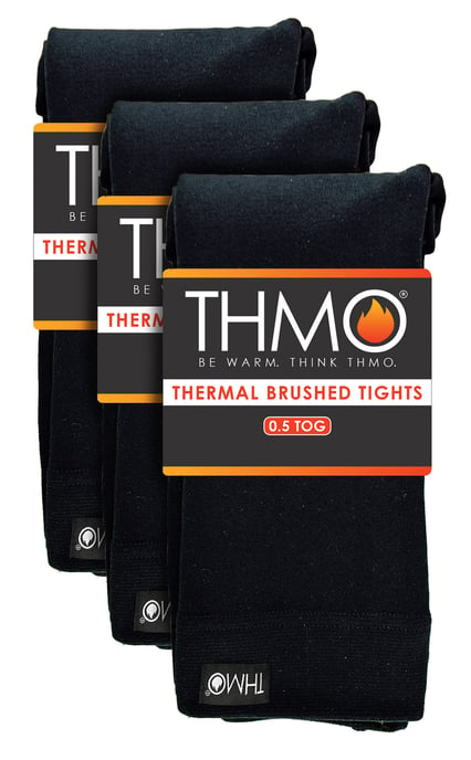 3 Par Multipack Ladies Thermal Tights | THMO | Svarta Vinter Fleece Fodrade Strumpbyxor för Damer - Svart - Image 2