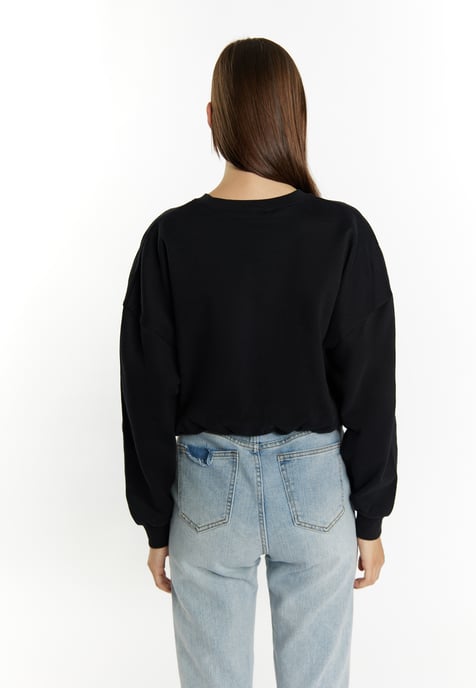 Mymo Cropped sweatshirt Dames zwart - Image 4