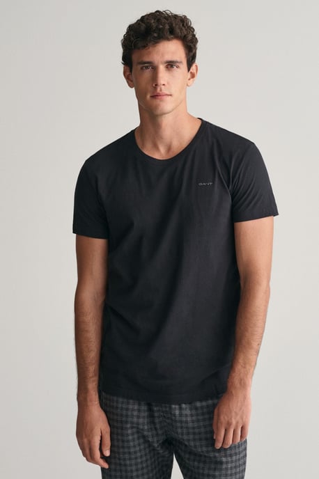 Crewneck Short Sleeve T-shirt 2-pack Black White - Image 3
