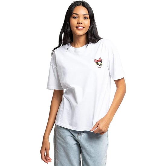 Disney Womens/Ladies Timeless Minnie Mouse Oversized T-Shirt (White/Black/Pink)