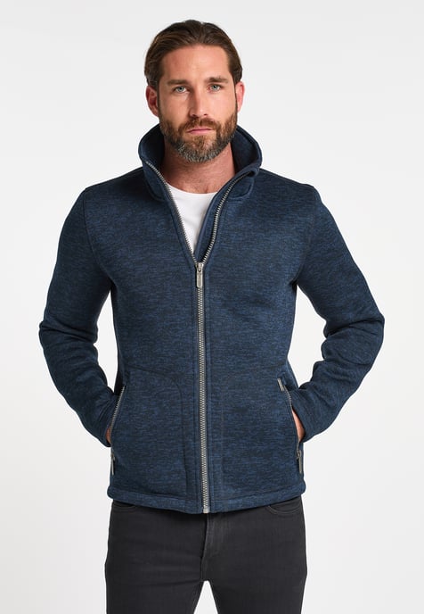 ICEBOUND Knitted fleece jacket Men marine melange - Image 2