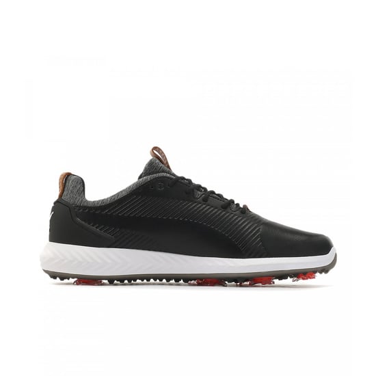 PUMA Power Adapt 2.0 Golf Lace-Up Black Smooth Leather Mens Trainers 190581 02