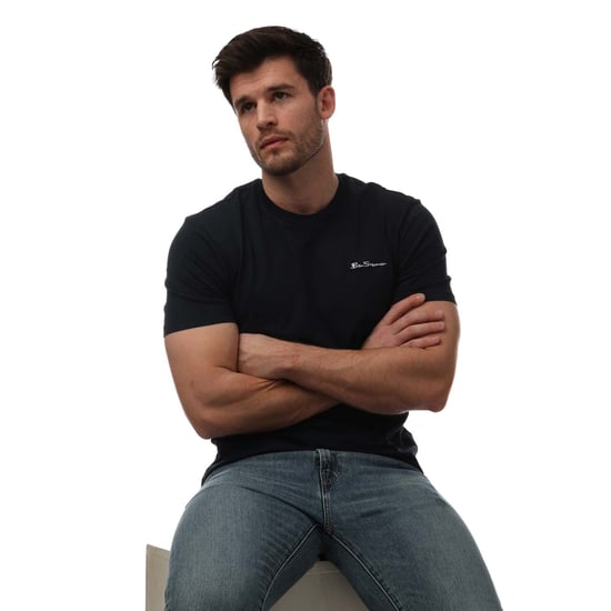 Men's Ben Sherman Script Logo T-Shirt in Black