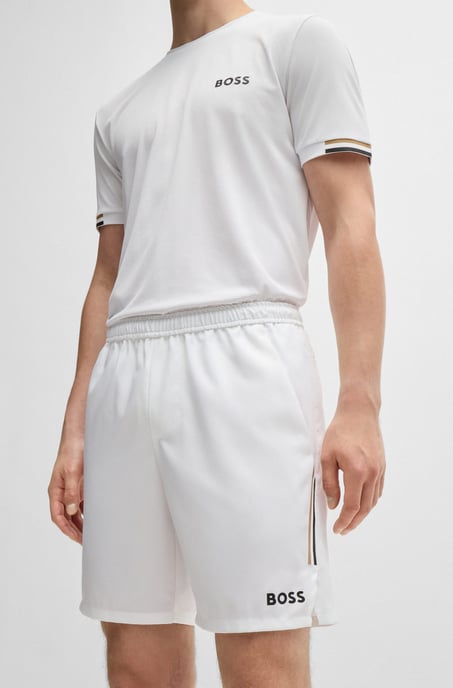 Men's Boss Matteo Berrettini Water-Repellent Shorts in Natural