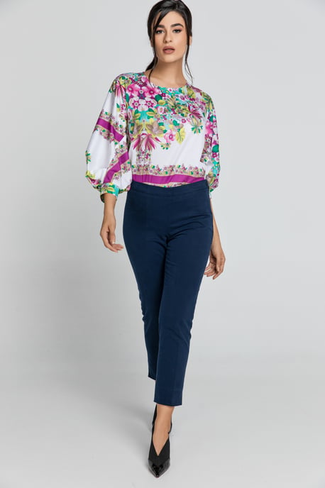 Slim Fit Blue Pants Conquista Fashion