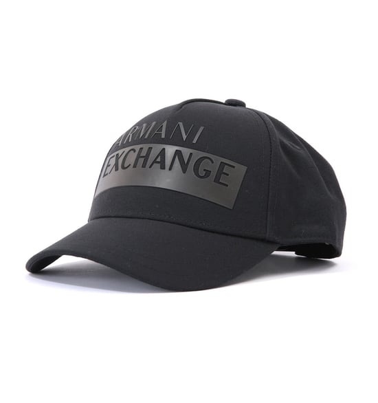 Armani Exchange Tonal Logo Sustainable Baseball Cap - Black