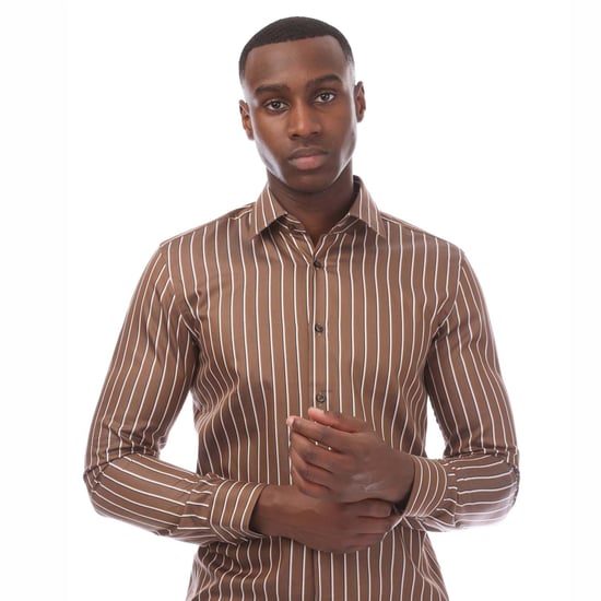 Men's Boss H-Hank Kent Shirt in Tan
