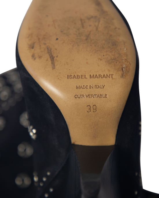 Isabel Marant Lakky 90 Eyelet Boots in Black Suede - Image 6