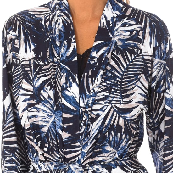 Cross 3/4 sleeve robe with drawstring closure 2117 woman