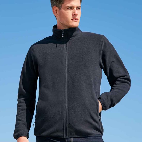 SOLS Mens Factor Recycled Fleece Jacket (Black)