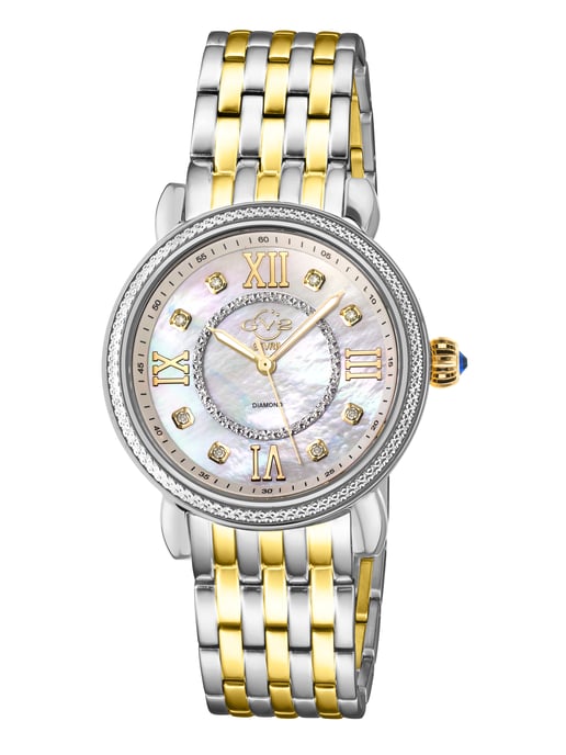 GV2 Womens Marsala 9864B Swiss Quartz Diamond Two-Tone Stainless Steel Watch - Image 1