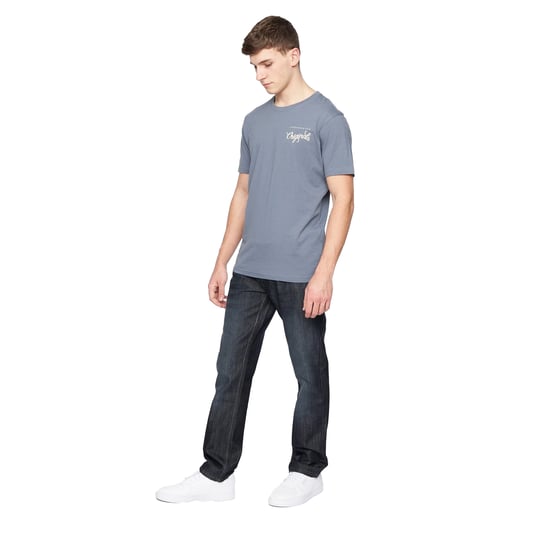 Crosshatch Mens New Techno Denim Präglade Jeans (Mörk tvätt) - Image 4