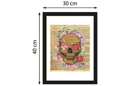 2in1 Flowery Skeleton Poster Self Adhesive DIY Wall Sticker, Living room wall sticker