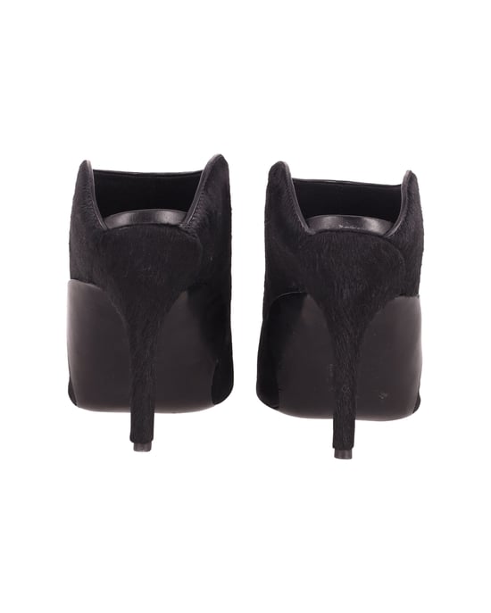 Alexander Wang Miranda Pony Mules i svart ull - Image 4