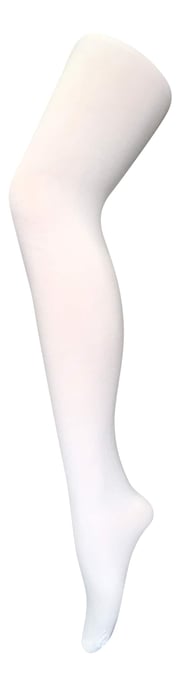 Dames 80 denier ondoorzichtige effen gekleurde panty's - Wit - Image 1
