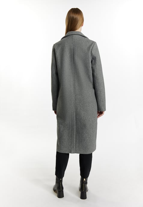 Dreimaster Overgangsjack in wollen look Dames grijs melange - Image 3