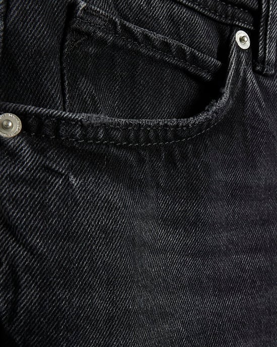 River Island Mens Loose Fit Jeans Washed Black
