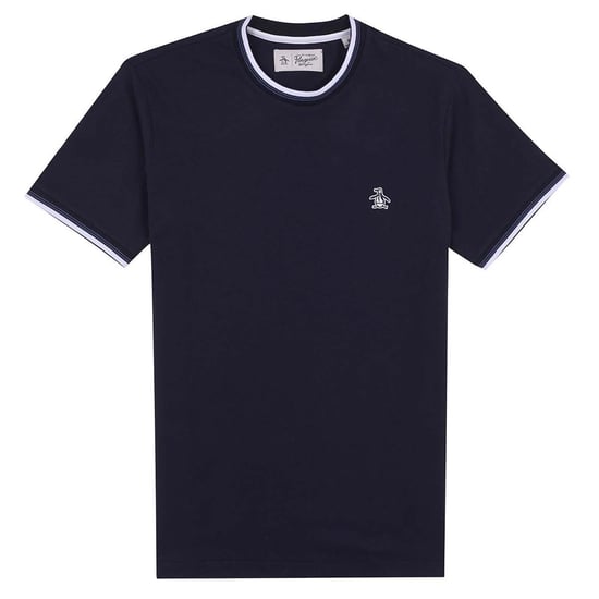 Men's Original Penguin Sticker Pete Tipped Ringer Polo Shirt in Navy