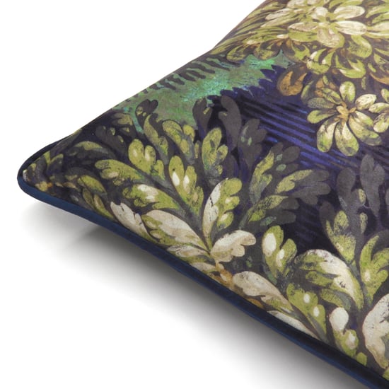 Prestigious Textiles Forbidden Forest Tropical Piped Velvet Feather Filled Cushion