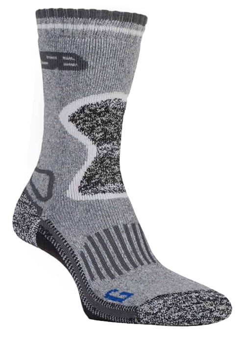2 Pairs Ladies Cushioned Wool Blend Hiking Socks with Arch Support - Image 1
