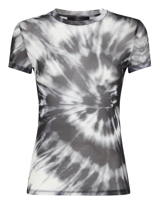 T-shirt med rund halsringning och batikfärg - Image 2
