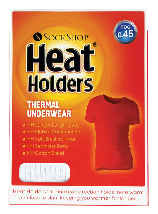 Heat Holders - Mens Cotton Thermal Underwear Short Sleeve T Shirt Vest - Image 2