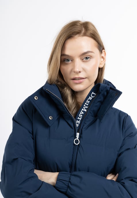 Dreimaster Winterjas met vulling Dames donker marine - Image 3