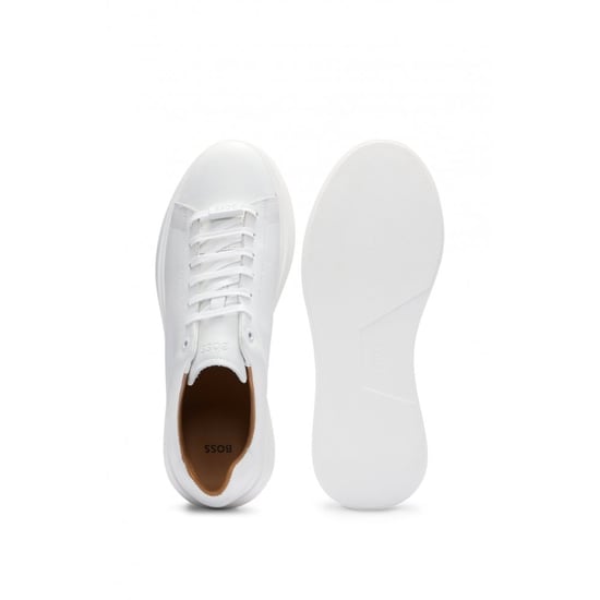 BOSS Orange Bulton Runn Mens Polished Leather Trainers With Rubber Outsole - Image 2