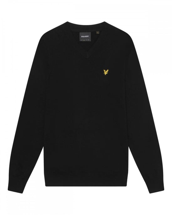 Lyle & Scott Cotton Merino Mens V-Neck Jumper - Image 1