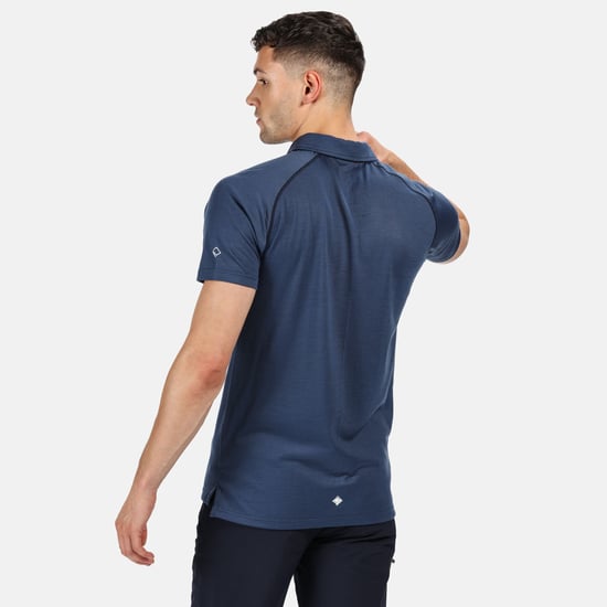 Regatta Mens Kalter Short-Sleeved Polo Shirt (Dark Denim) - Image 6