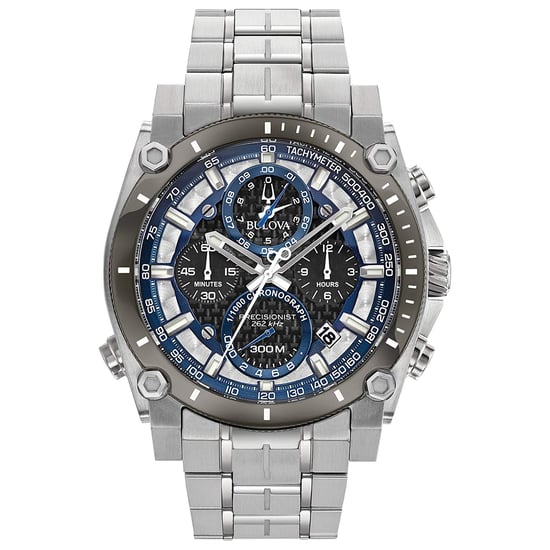 Bulova Precisionist / Champlain Heren Silver Watch 98B316 - Image 1