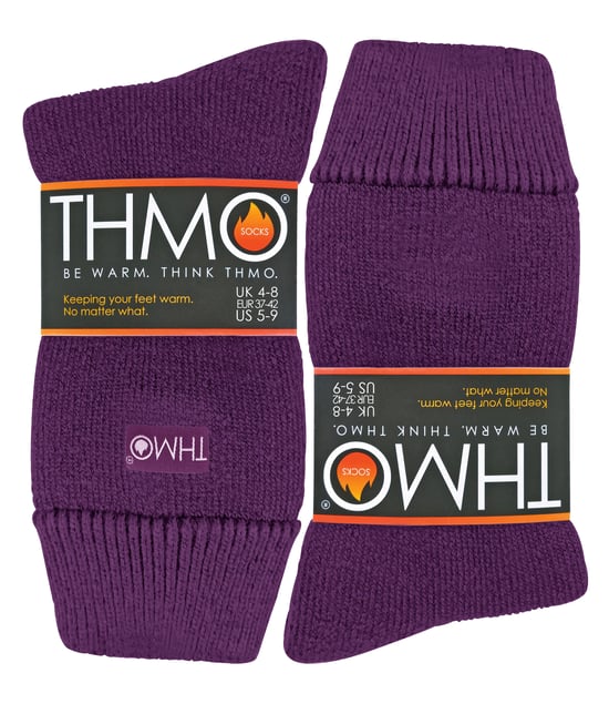 THMO - Ladies Cosy Thermal Slipper Bed Socks with Non Slip Grippers - Image 2