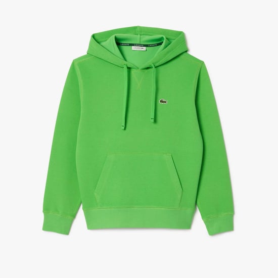 Women's Lacoste Relaxed Fit Double Face Piqué Hoodie in Green