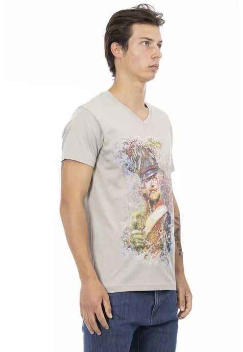 Trussardi Action Men's Gray Cotton T-Shirt