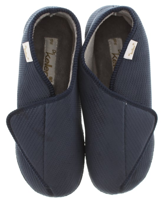 Dr Keller Womens Slippers Fatima Touch Fastening navy