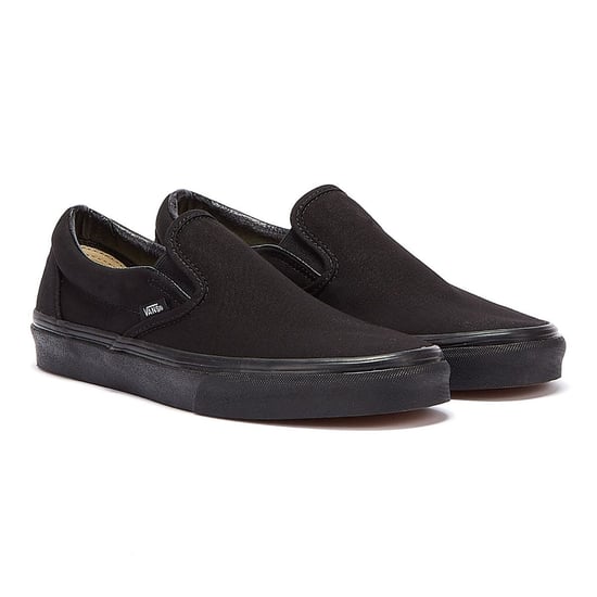 Vans Classic Slip-On Unisex True Black Canvas Skate Trainers - Image 1