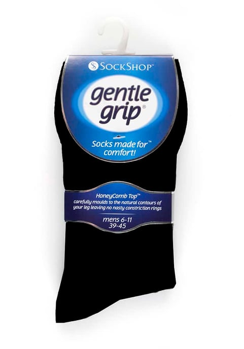 Gentle Grip - 6 Pairs Mens Gentle Grip Non Elastic Socks - MGG100 - Image 2